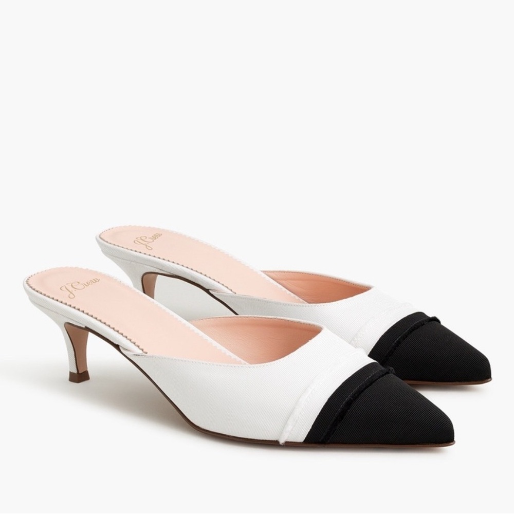 J. Crew Women's Black and Cream Loafers
